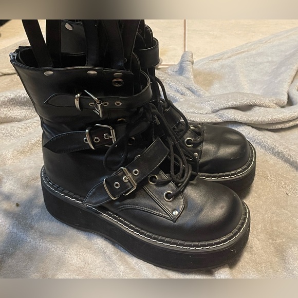 demonia emily platform ball gag boots - Picture 2 of 2